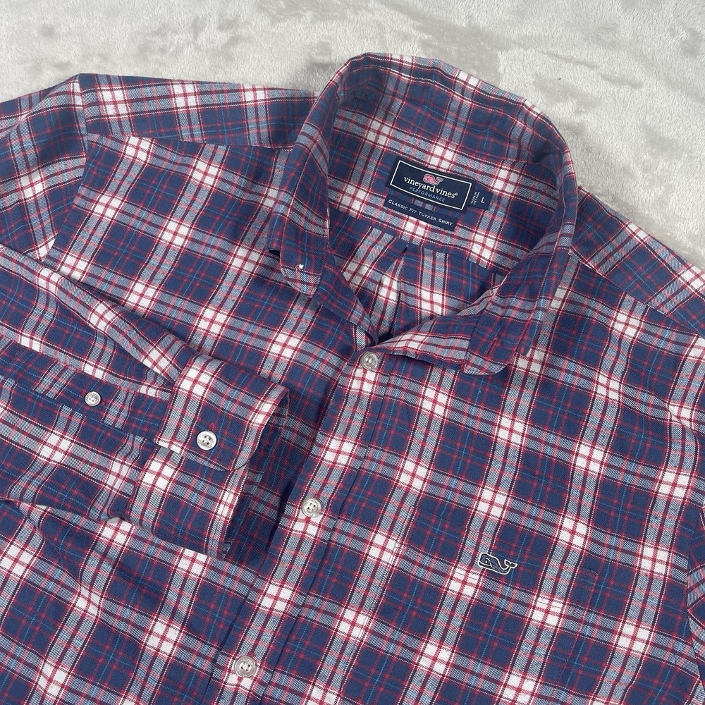 Vineyard Vines Shirt Mens Large Button Up Classic Fit Tucker‎ Shirt Performance